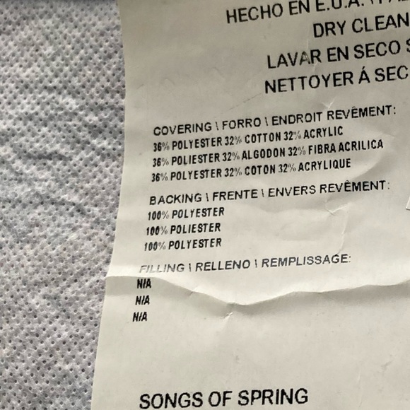 Beaded embroidered banner flag bird flower garden of Eden nature white green - Picture 6 of 7